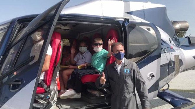 Başarılı çocuklara helikopterle İzmir turu